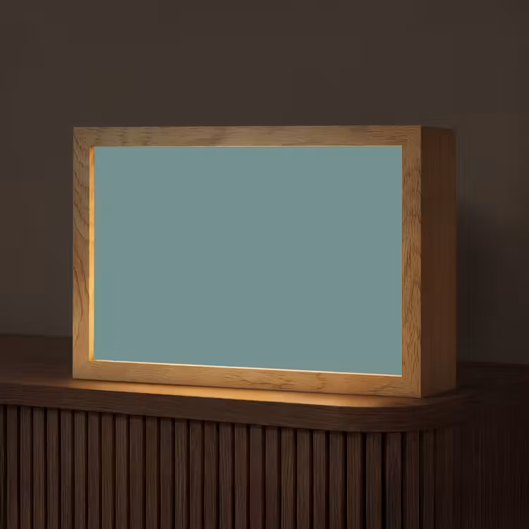 Serene - Teal - Blauw Light Box met kabel (Tafellamp) klein 924 -z3d_website
