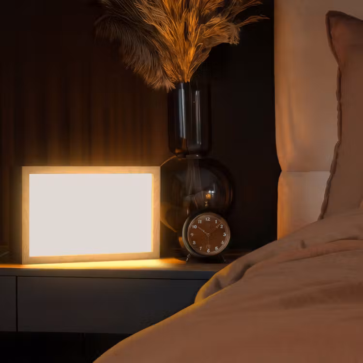 Silent - Sandstone - Grijs Light Box met kabel (Tafellamp) klein 924 -sfeer1