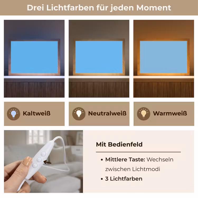 Sky - Blue - Blauw Light Box met kabel (Tafellamp) klein 924 -USP_lichtkleurDE