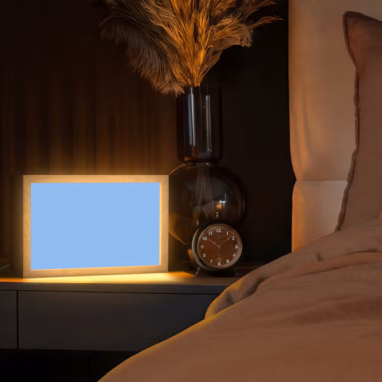 Sky - Glow - Blauw Light Box met kabel (Tafellamp) klein 924 -sfeer1