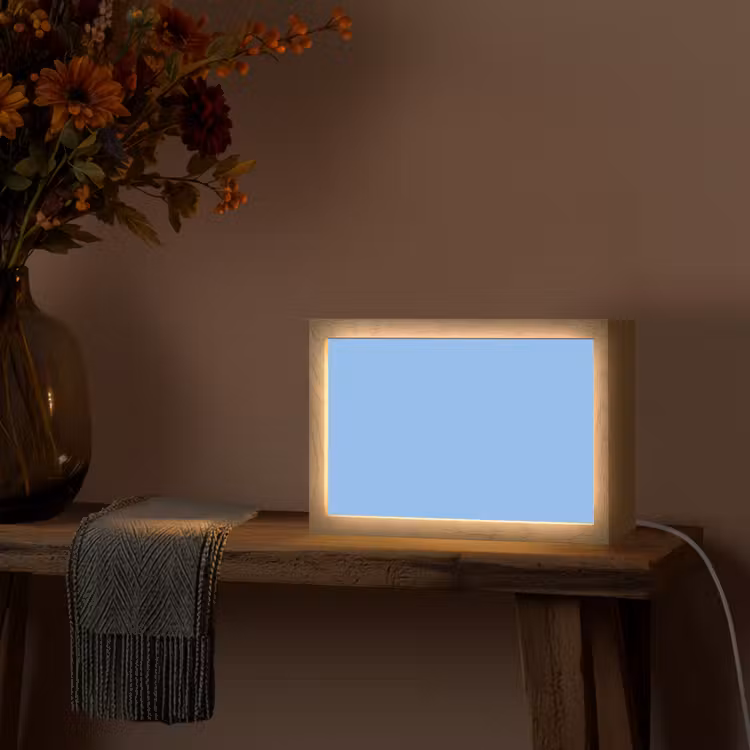 Sky - Glow - Blauw Light Box met kabel (Tafellamp) klein 924 -sfeer4