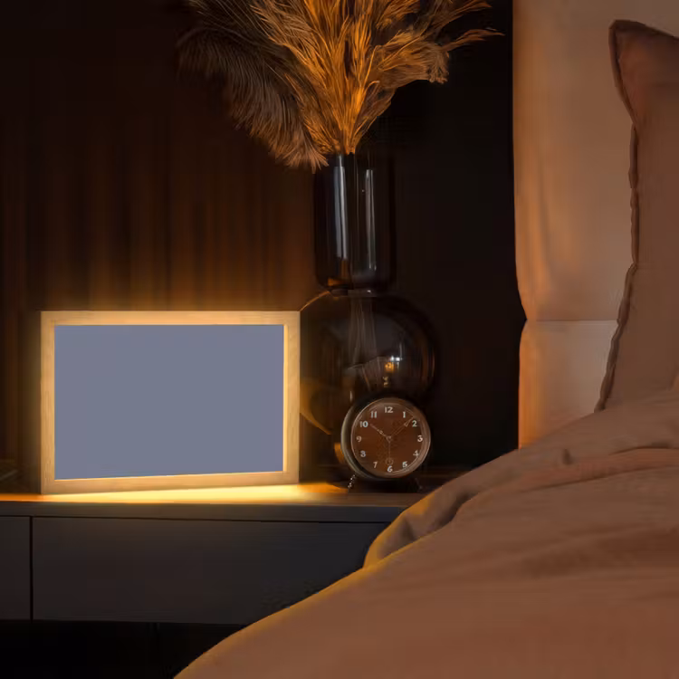 Slate - Whisper - Blauw Light Box met kabel (Tafellamp) klein 924 -sfeer1