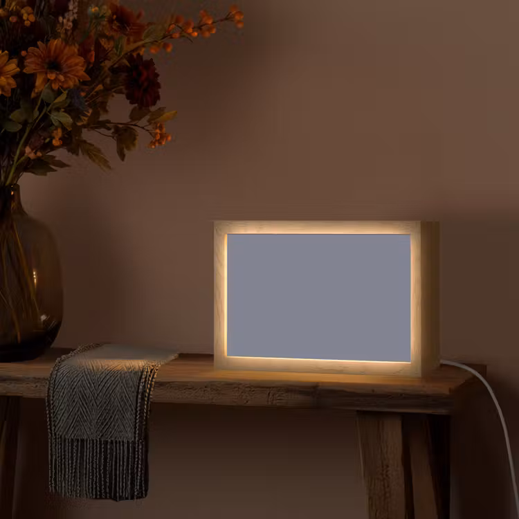 Slate - Whisper - Blauw Light Box met kabel (Tafellamp) klein 924 -sfeer4