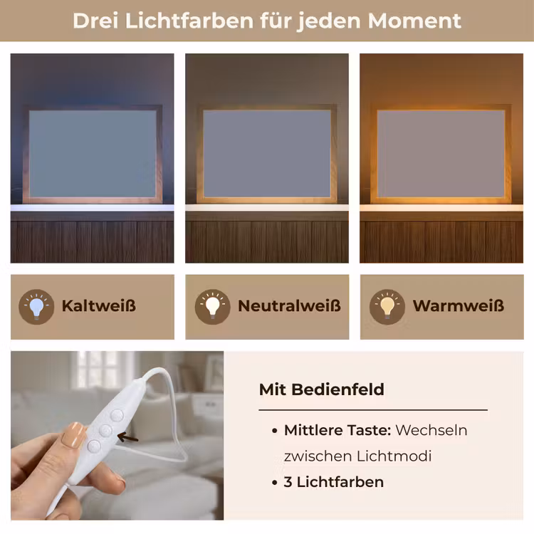 Slate - Whisper - Blauw Light Box met kabel (Tafellamp) klein 924 -USP_lichtkleurDE