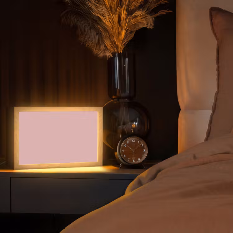 Soft - Blush - Roze Light Box met kabel (Tafellamp) klein 924 -sfeer1