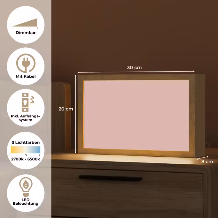 Soft - Blush - Roze Light Box met kabel (Tafellamp) klein 924 -USP_DE