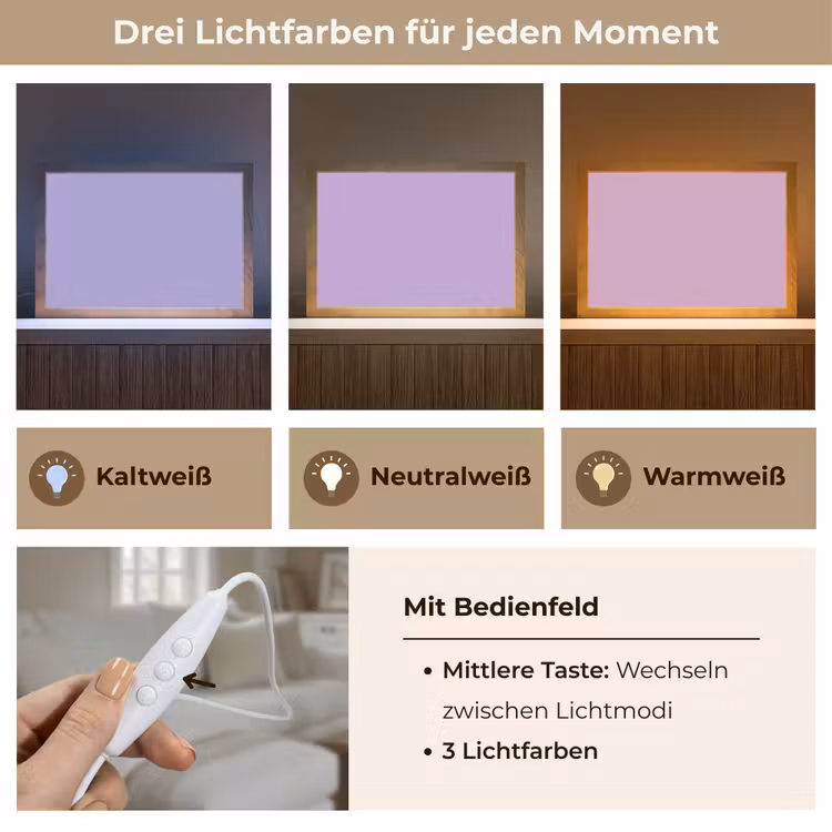 Soft - Lavender - Paars Light Box met kabel (Tafellamp) klein 924 -USP_lichtkleurDE