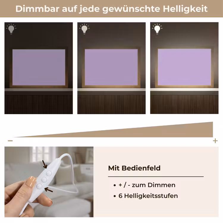 Soft - Lavender - Paars Light Box met kabel (Tafellamp) klein 924 -USP_dimbaarDE