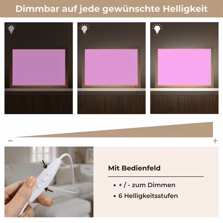 Soft - Lavender - Roze Light Box met kabel (Tafellamp) klein 924 -USP_dimbaarDE