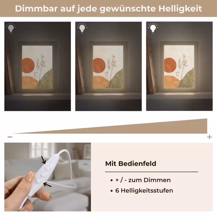 Zon - Abstract - Takken - Oranje Light Box met kabel (Tafellamp) klein -USP_dimbaarDE