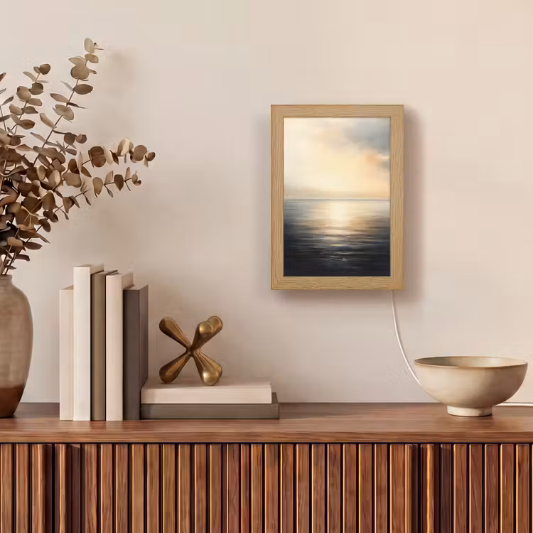 Zon - Horizon - Zee Light Box met kabel (Tafellamp) klein -sfeer2
