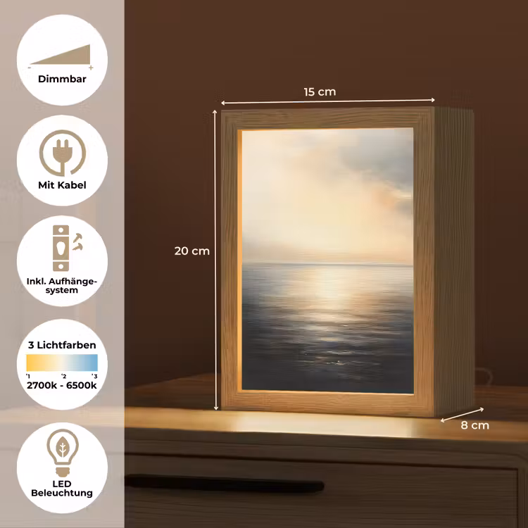 Zon - Horizon - Zee Light Box met kabel (Tafellamp) klein -USP_DE