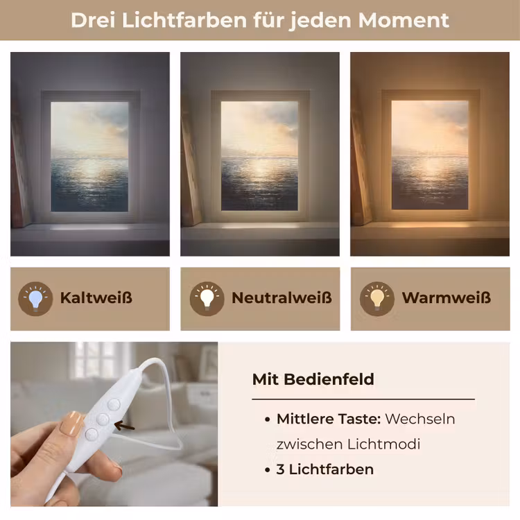 Zon - Horizon - Zee Light Box met kabel (Tafellamp) klein -USP_lichtkleurDE