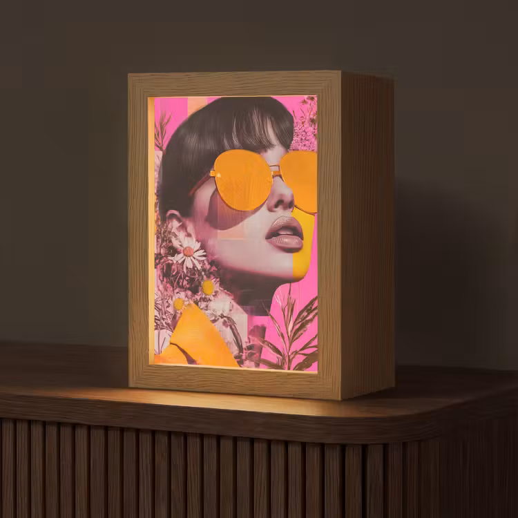 Zonnebril - Oranje - Vrouw - Planten Light Box met kabel (Tafellamp) klein -z3d_website