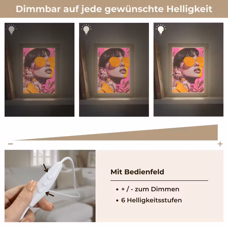 Zonnebril - Oranje - Vrouw - Planten Light Box met kabel (Tafellamp) klein -USP_dimbaarDE