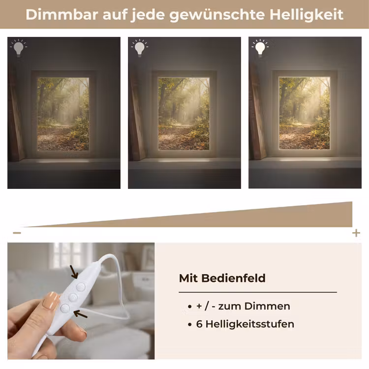 Zonlicht - Bospad - Bomen Light Box met kabel (Tafellamp) klein -USP_dimbaarDE
