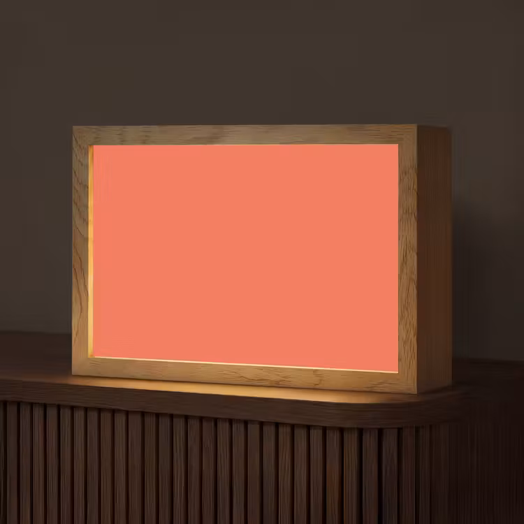 Sunset - Salmon - Oranje Light Box met kabel (Tafellamp) klein 924 -z3d_website