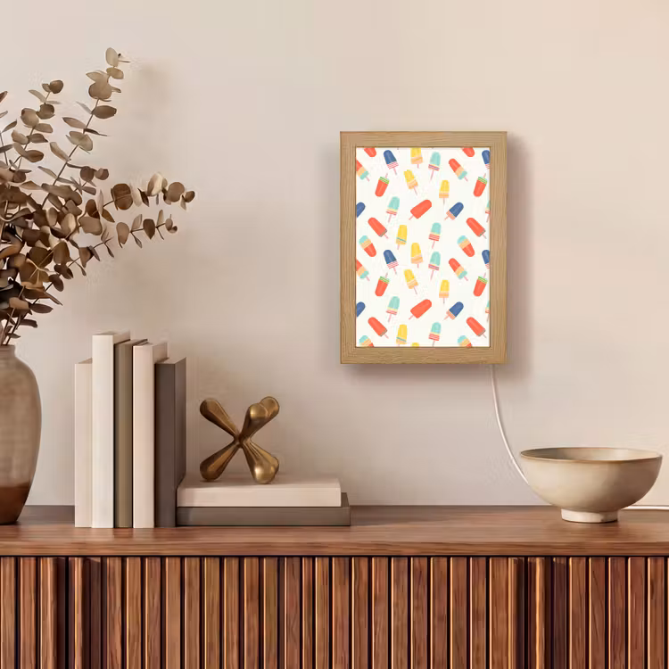 IJsjes - Speels - Kleurrijk Light Box met kabel (Tafellamp) klein 925 -sfeer2