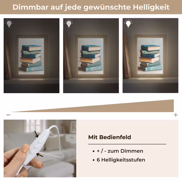 Stapel - Boeken - Groen - Daglicht Light Box met kabel (Tafellamp) klein -USP_dimbaarDE