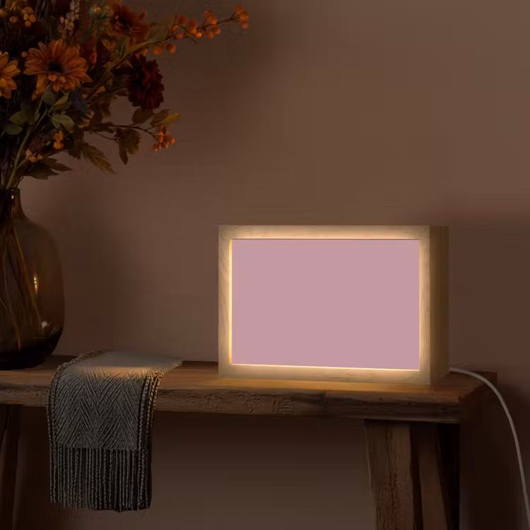Dusty - Mauve - Paars Light Box met kabel (Tafellamp) klein 924 -sfeer4