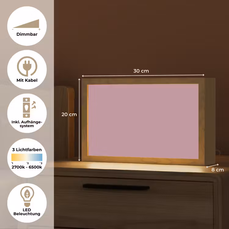 Dusty - Mauve - Paars Light Box met kabel (Tafellamp) klein 924 -USP_DE