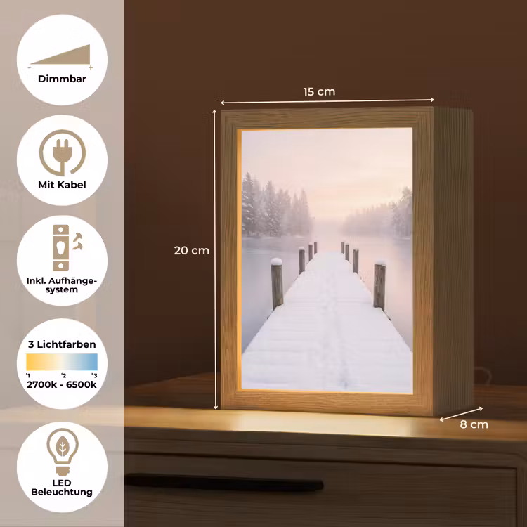Steiger - Meer - Mist - Winter - Serene Light Box met kabel (Tafellamp) klein -USP_DE