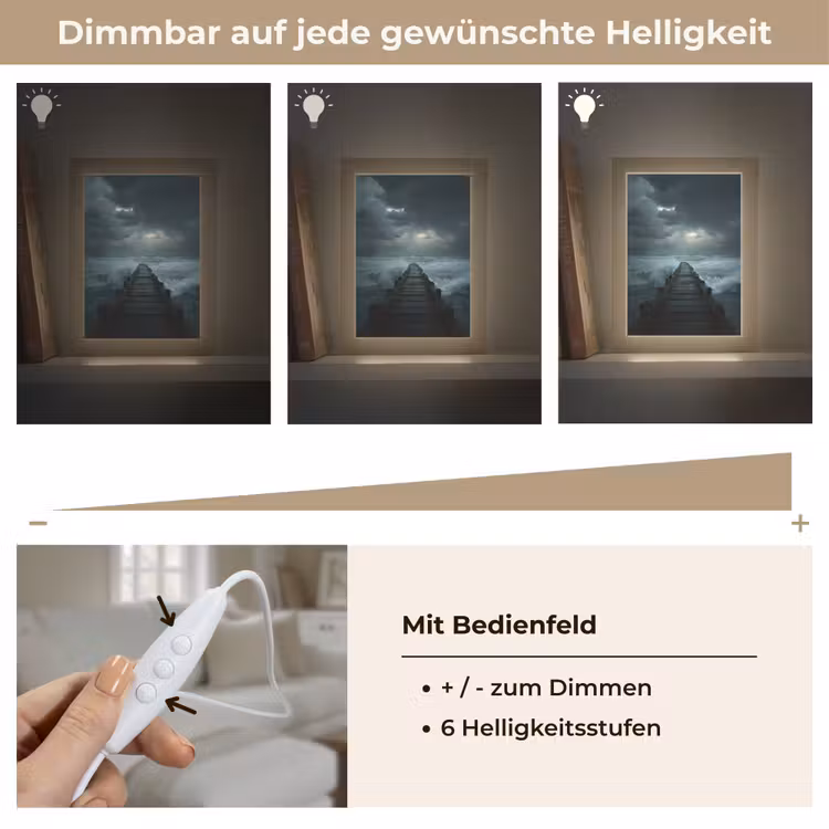 Steiger - Storm - Golven Light Box met kabel (Tafellamp) klein -USP_dimbaarDE