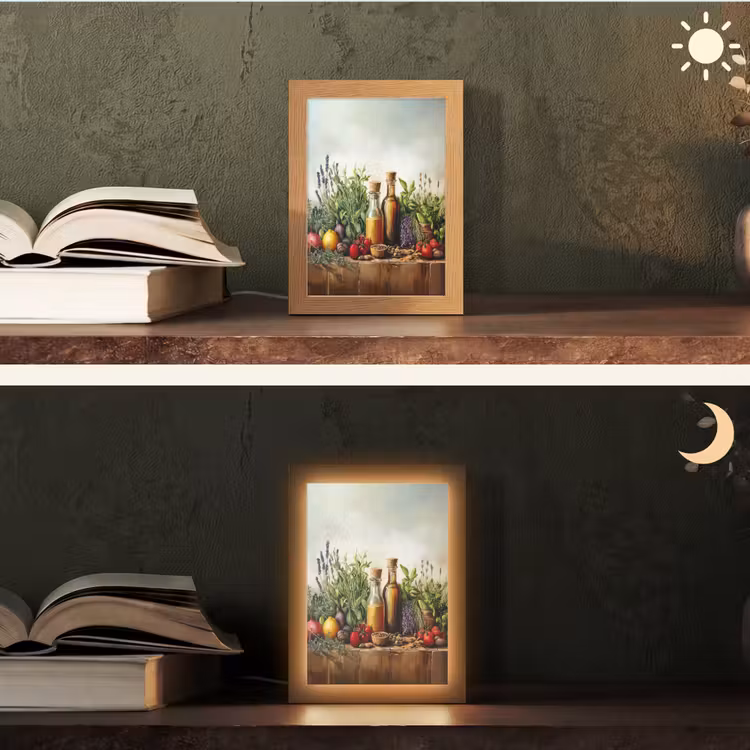 Stilleven - Kruiden - Specerijen - Fruit - Kleurrijk Light Box met kabel (Tafellamp) klein -sfeer3