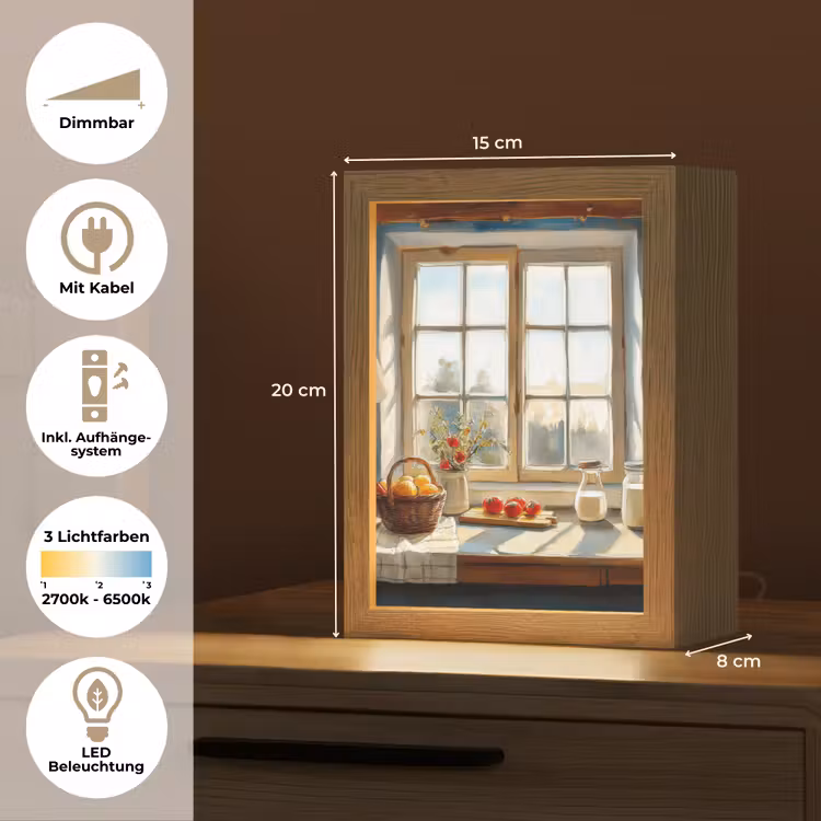 Stilleven - Keuken - Doorkijk - Vintage Light Box met kabel (Tafellamp) klein -USP_DE