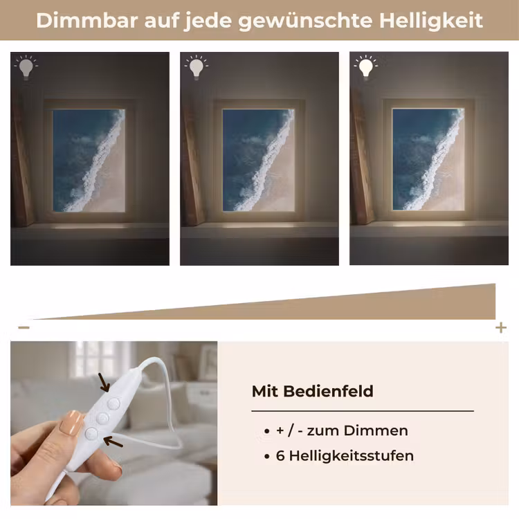 Strand - Zee - Golven Light Box met kabel (Tafellamp) klein -USP_dimbaarDE