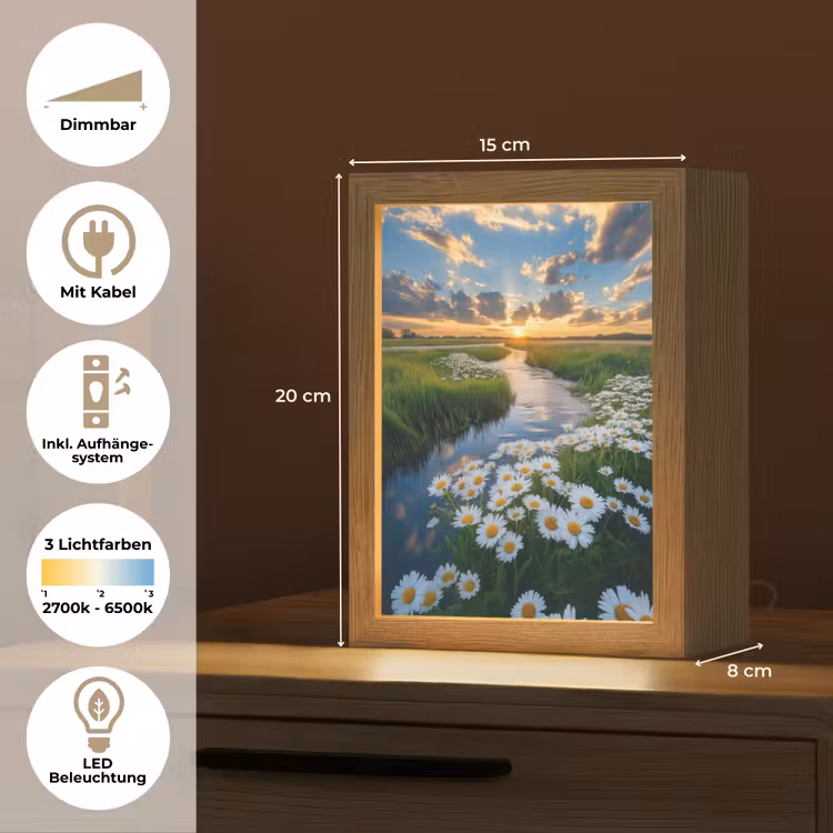 Beekje - Landschap - Margriet Light Box met kabel (Tafellamp) klein -USP_DE