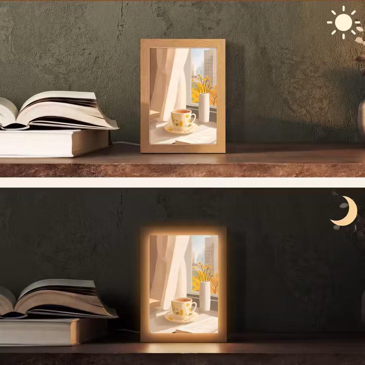 Thee - Boek - Thee - Herfst Light Box met kabel (Tafellamp) klein -sfeer3