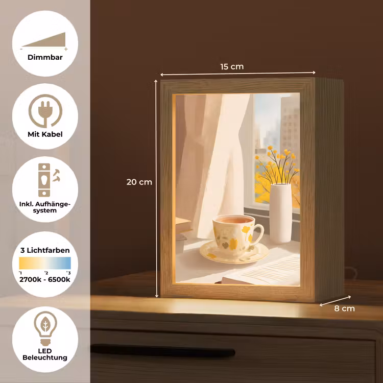 Thee - Boek - Thee - Herfst Light Box met kabel (Tafellamp) klein -USP_DE