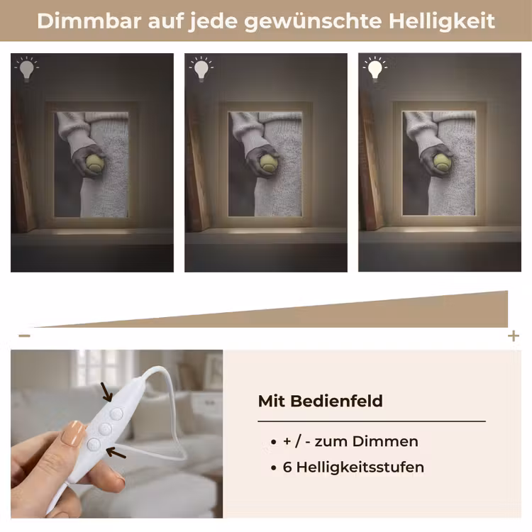 Tennisbal - Zwart - Wit Light Box met kabel (Tafellamp) klein -USP_dimbaarDE