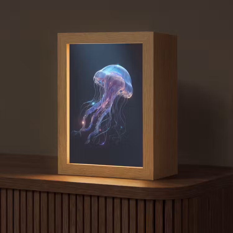 Tentakels - Kwal - Paars - Sprankeling Light Box met kabel (Tafellamp) klein -z3d_website