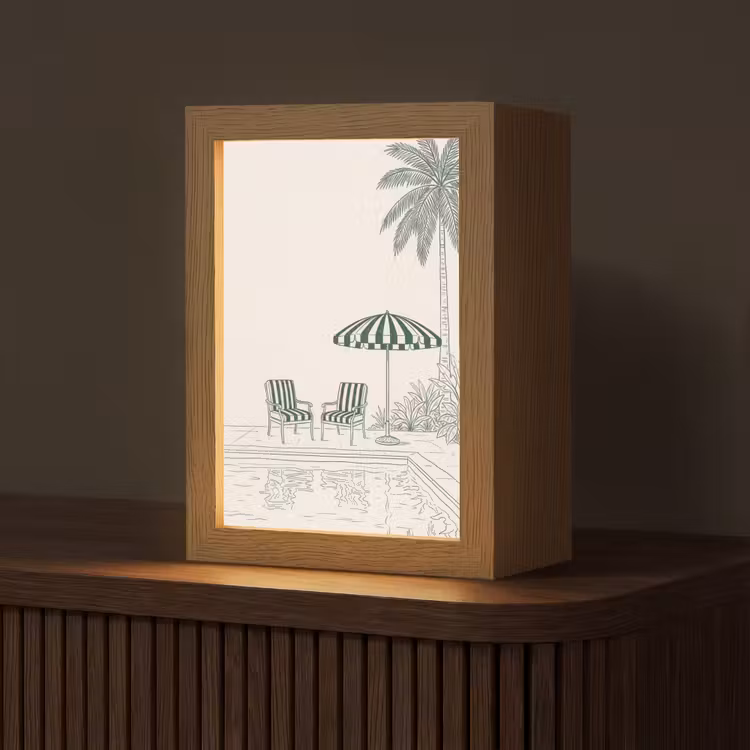 Terras - Illustratie - Groen Light Box met kabel (Tafellamp) klein -z3d_website