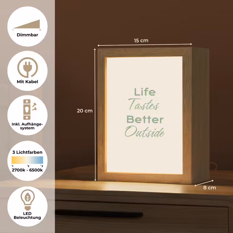 Tekst - Sierlijk - Letters - Groen Light Box met kabel (Tafellamp) klein -USP_DE