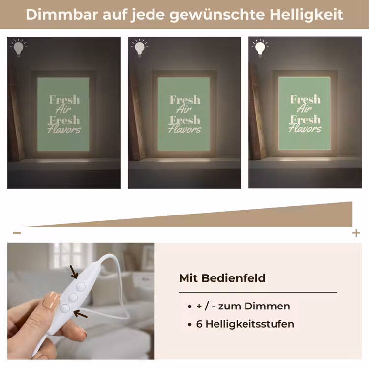 Tekst - Groen - Sierlijk - Letters Light Box met kabel (Tafellamp) klein -USP_dimbaarDE
