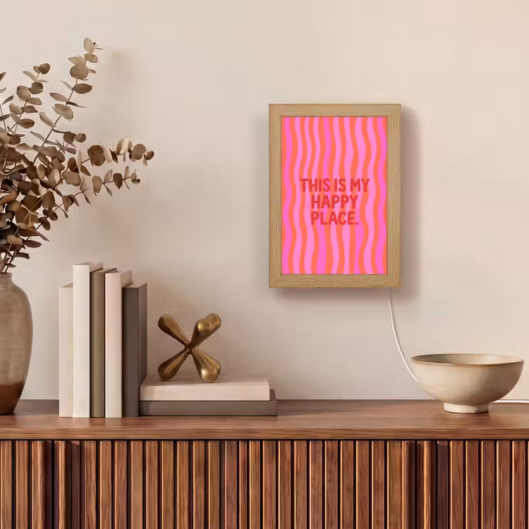 Tekst - Modern - Kleurrijk Light Box met kabel (Tafellamp) klein -sfeer2
