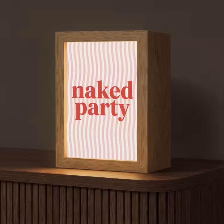 Tekst - Modern - Strepen Light Box met kabel (Tafellamp) klein -z3d_website