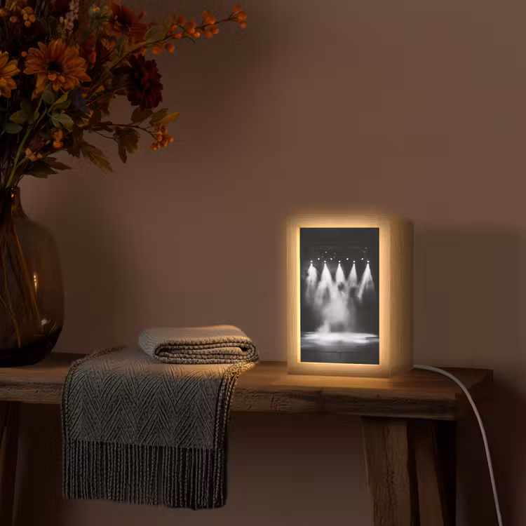 Theaterzaal - Mist - Spotlights - Zwart Light Box met kabel (Tafellamp) klein -sfeer4