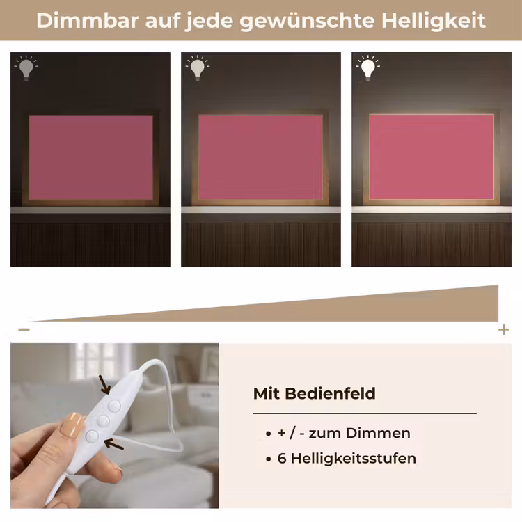 Deep - Berry - Rood Light Box met kabel (Tafellamp) klein 924 -USP_dimbaarDE