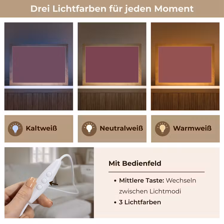 Deep - Plum - Paars Light Box met kabel (Tafellamp) klein 924 -USP_lichtkleurDE