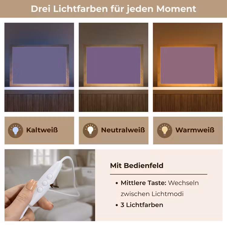 Deep - Plum - Paars Light Box met kabel (Tafellamp) klein 924 -USP_lichtkleurDE