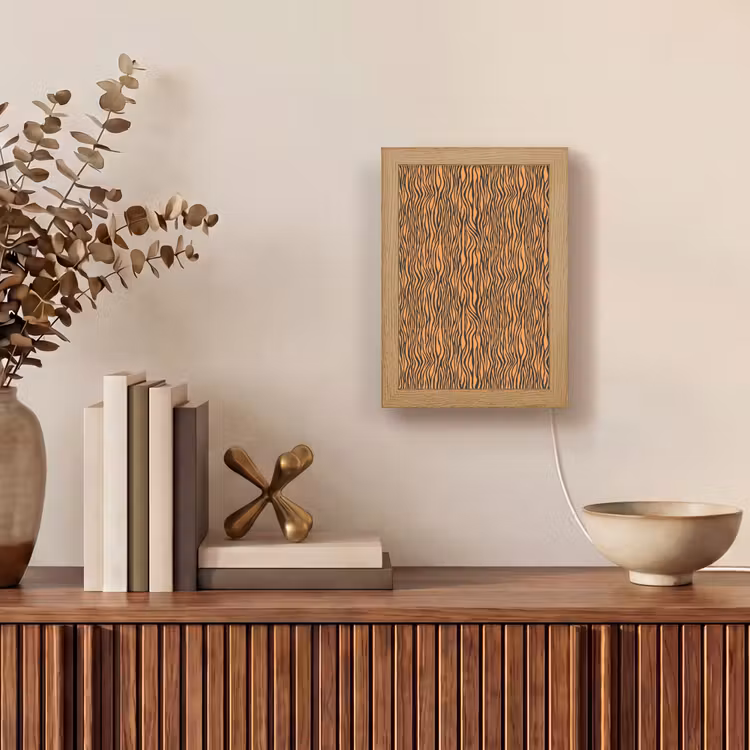 Tijger - Oranje - Patroon - Strepen Light Box met kabel (Tafellamp) klein 925 -sfeer2