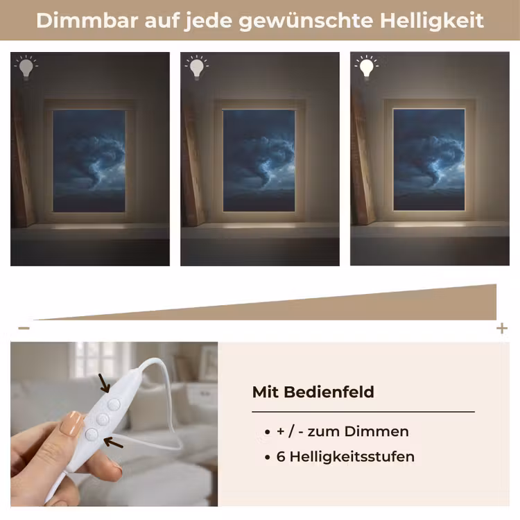 Tornado - Duister - Wolken Light Box met kabel (Tafellamp) klein -USP_dimbaarDE