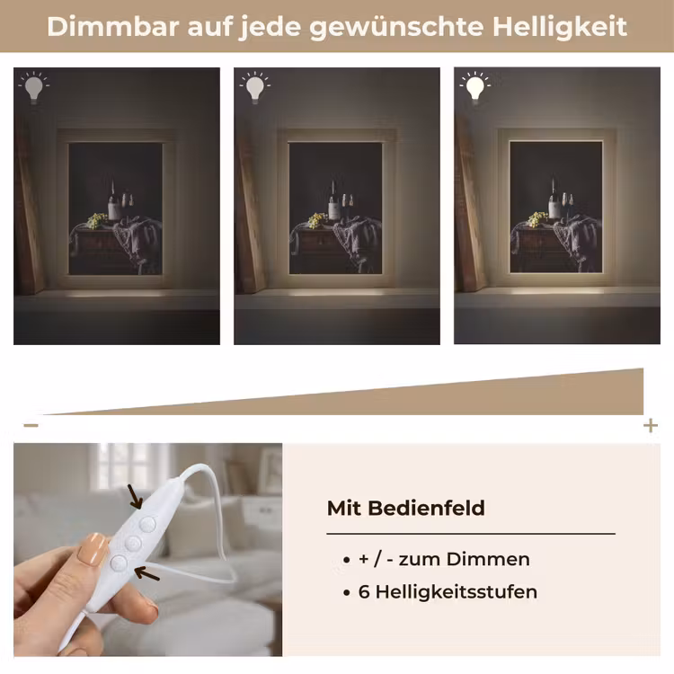 Druiven - Wijn - Rood - Tafel Light Box met kabel (Tafellamp) klein -USP_dimbaarDE