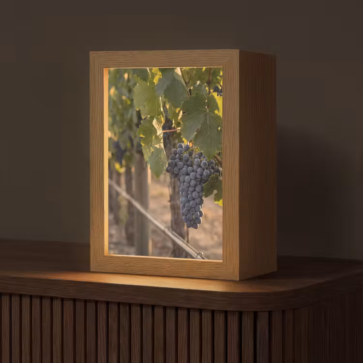 Druiven - Wijngaard - Zonlicht Light Box met kabel (Tafellamp) klein -z3d_website