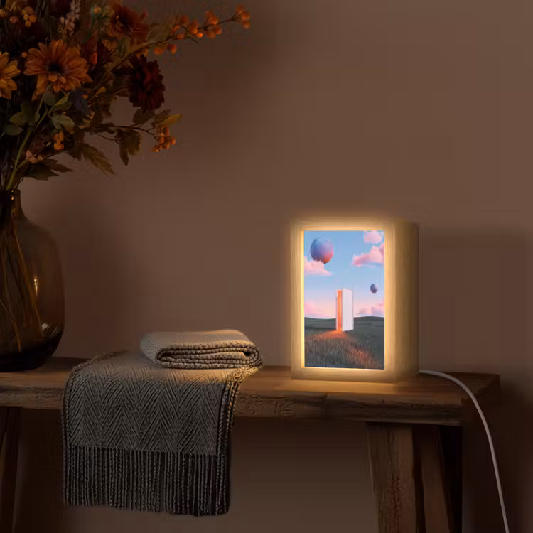 Tischlampe - Tür – Fantasie – Raum - Deur - Fantasie - Ruimte Light Box met kabel (Tafellamp) klein