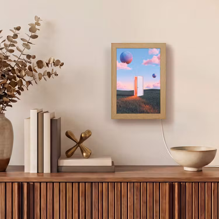 Tischlampe - Tür – Fantasie – Raum - Deur - Fantasie - Ruimte Light Box met kabel (Tafellamp) klein